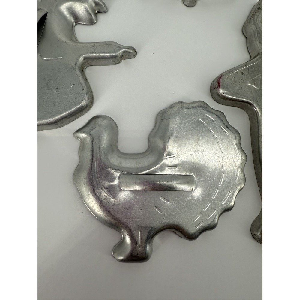 Vintage Mirro Witch Turkey Santa Cookie Cutter Lot Holiday Assortment 8 pieces - Picture 13 of 17